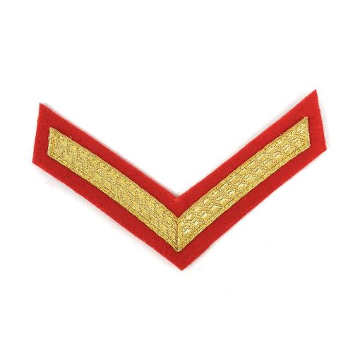 Picture of Mess Dress - Chevrons - Gold on Scarlet - Lance Corporal