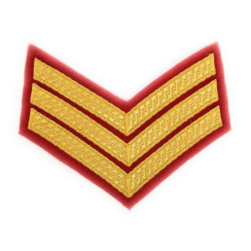 Picture of No. 1 Dress Chevron - Gold on Scarlet - Sgt