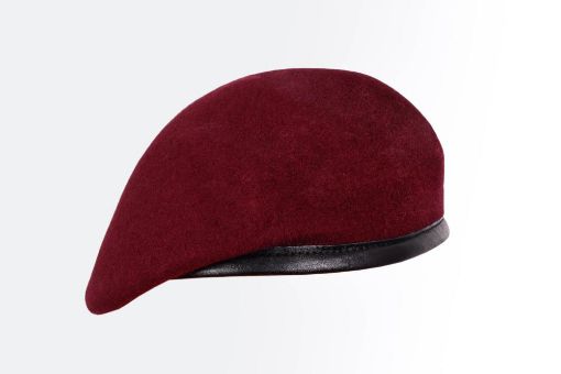 Picture of Maroon Silk Lined Small Crown Beret